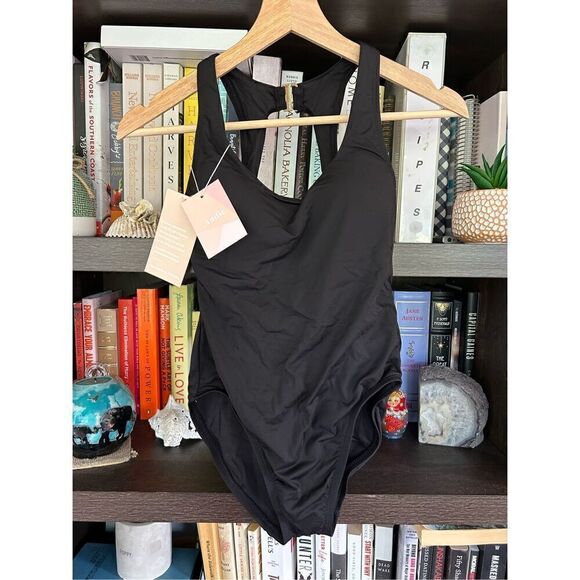 🐿️ NWT Andie Swim The Catalina Flat One-Piece Tankini In Black Size XXS - Picture 3 of 7